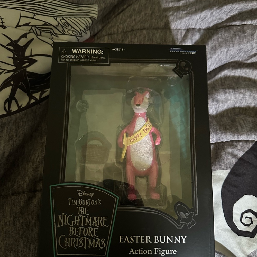 Disney Pink and White Easter Bunny Figure